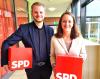 Tim Klüssendorf und Sandra Odendahl wurden mit deutlicher Mehrheit zur neuen Parteienspitze gewählt. Fotos, O-Ton: Harald Denckmann