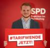 Der Kreisvorsitzende der SPD Tim Klüssendorf betont die Bedeutung von Tarifverträgen. Foto: Paul Alexander Probst