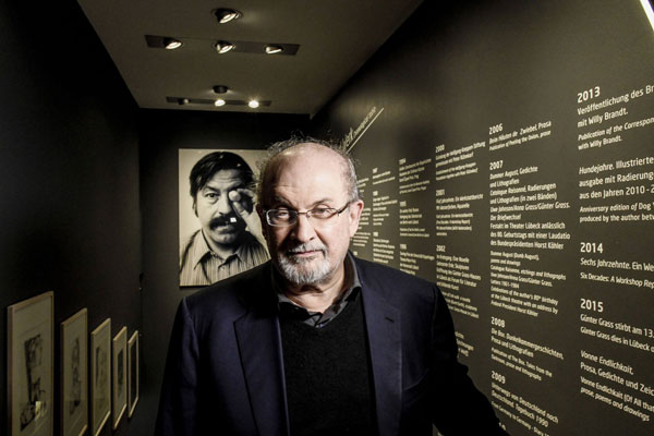 Salman Rushdie im Günter Grass-Haus 2017. Foto: Thorsten Wulff