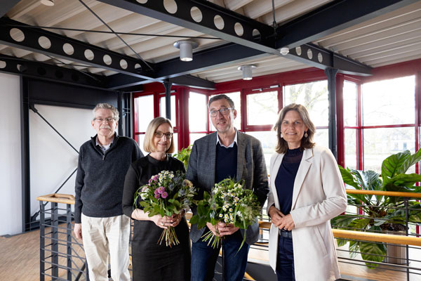 Glücklich nach der Wahl: Professor Stefan Bartels-von Mensenkampff, Karen Cabos, Frank Schwartze und Muriel Helbig. Foto: TH Lübeck