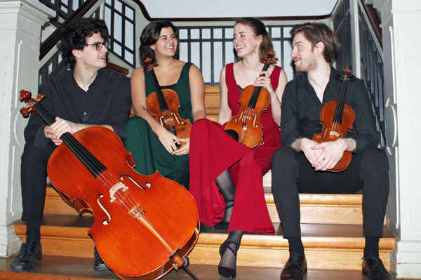 Das „Visage – Quartett“ der Musikhochschule Lübeck ist zu Gast bei den Travemünder Kammermusikfreunden. Foto: Veranstalter