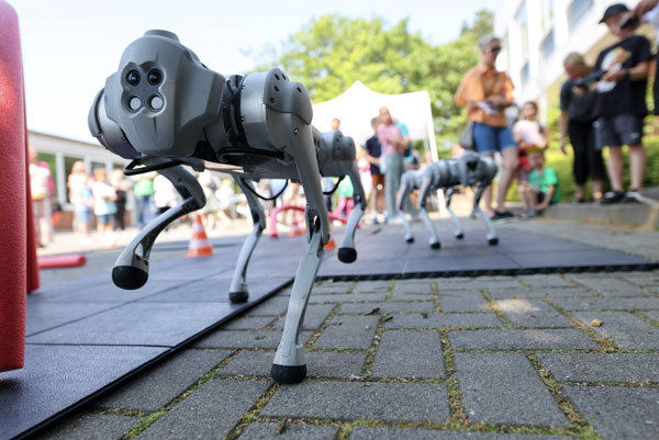 Mit einem Roboter-Hunderennen wurde das Fest eröffnet. Fotos: TH Lübeck