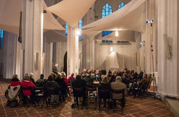 Die Veranstaltungsreihe „Solo Verbo“ findet in St. Petri zu Lübeck statt. Foto: Thorsten Biet