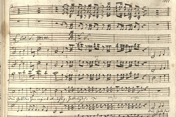 Das „Halleluja“ von Händel in der „Lübecker Fassung“ von 1785 des Marienorganisten JWC von Königslöw mit drei statt zwei Trompetenstimmen. Foto: HL