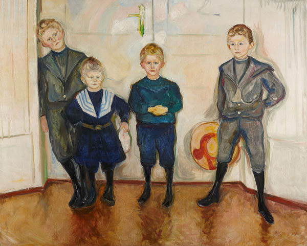 „Die Söhne des Dr. Max Linde“ von Edvard Munch aus dem Jahr 1903 wird an das Munch Museum in Oslo ausgeliehen. Fotos: Museen