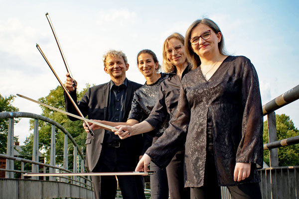 Christian Jonkisch, Evelyne Saad, Sigrid Strehler und Lucy Finckh traten im „Haus Eden“ auf. Foto: Irina Stroh/Veranstalter