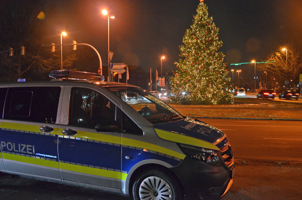 Gegen die Lübecker wurde ein Strafverfahren wegen des Verdachts des Diebstahls eingeleitet. Den unbeschadeten Weihnachtsschmuck stellten die Beamten sicher. Foto: POLIZEI