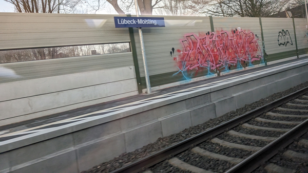 Ab Freitag (22.12.2023) werden die Regional-Express Züge von und nach Hamburg fahrplanmäßig im Halbstundentakt am neuen Haltepunkt im Stadtteil Moisling halten. Foto: HN