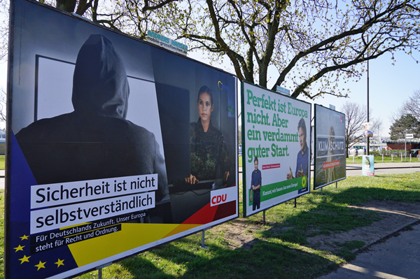 Die CDU will bei der Europawahl (Foto von 2019) weniger Plakate aufhängen. Foto: Archiv/HN