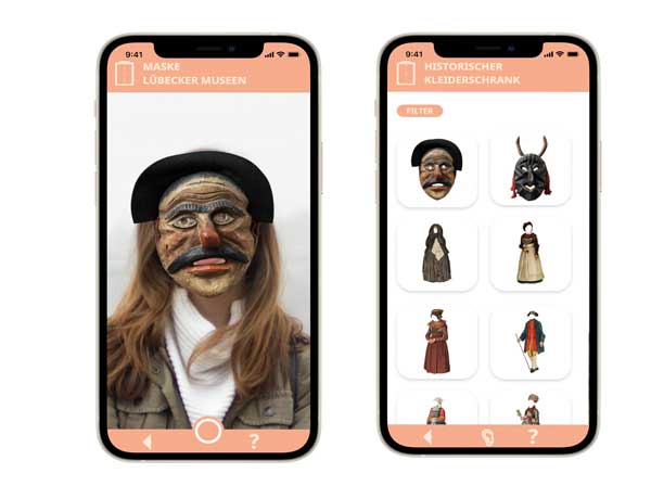 Gewonnen hat die Idee eines virtuellen historischen Kleiderschranks mit Masken der Lübecker Völkerkundesammlung. Bild: L. Museen