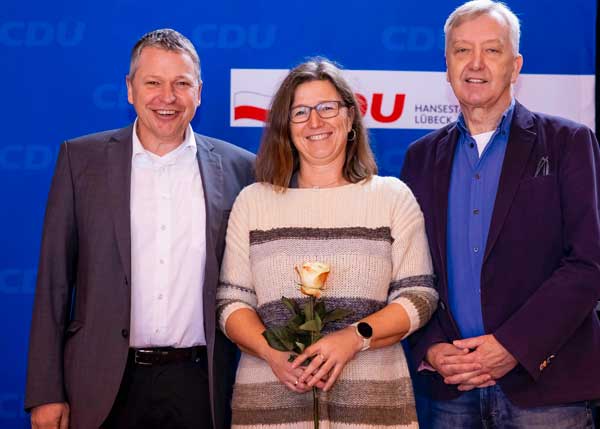 Die Kandidaten des CDU-Ortsverbandes Holstentor Nord (von links): Andreas Zander, Anica Zander und Klaus Hinrich Rohlf. Foto: CDU.