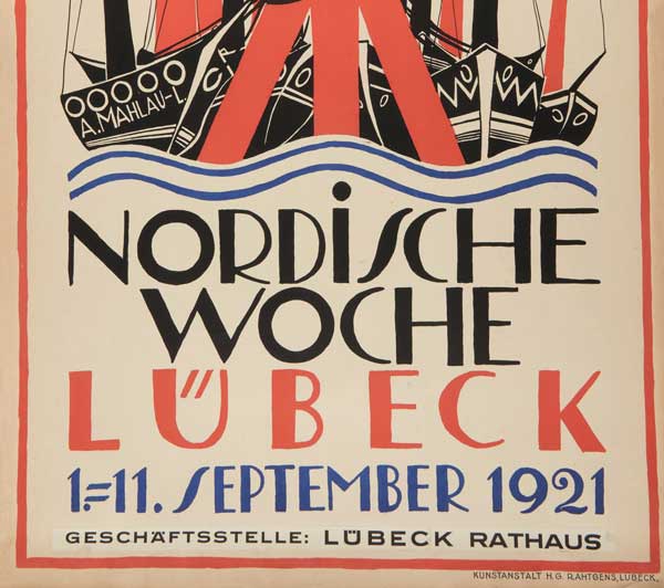 	
Alfred Mahlau, Plakat Nordische Woche, 1921. Bild (Ausschnitt): Lübecker Museen, Museum Behnhaus Drägerhaus