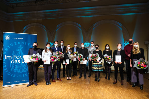 Die Uni ehrte die herausragenden Forscher der Jahre 2020 und 2021 im Kolosseum. Foto: Uni Lübeck