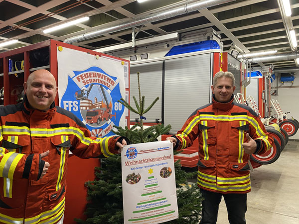 Die Freiwillige Feuerwehr Scharbeutz verkauft auch in diesem Jahr wieder frisch geschlagene Nordmanntannen. Foto: FFS.