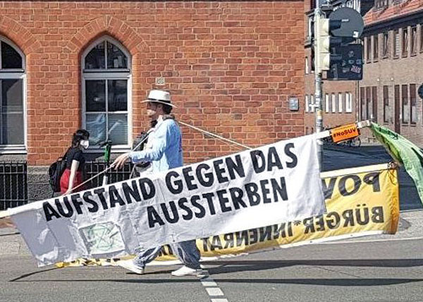Auch in Lübeck versucht XR immer wieder auf ihre Forderungen aufmerksam zu machen. Foto: Archiv/XR
