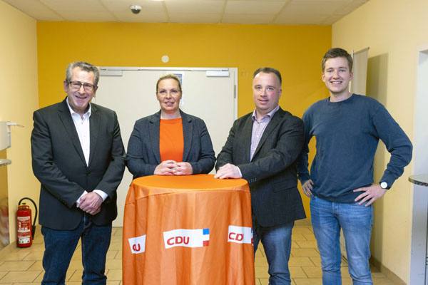 Der neue Vorstand des Ortsverbandes: Oliver Prieur, Liane Rüther, Jens Zimmermann und Christian Schaffrath.