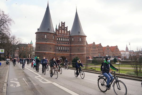 Students for Future hat für Donnerstag eine Fahrrad-Demo von der Altstadt bis zum Flughafen angemeldet. Foto: JW/Archiv