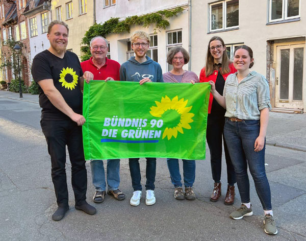 Der neue Vorstand der Lübecker Grünen.