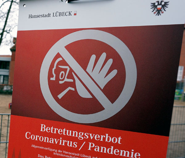 Betretungsverbote gibt es in Lübeck auf Grund der geringen Fallzahlen nicht mehr.