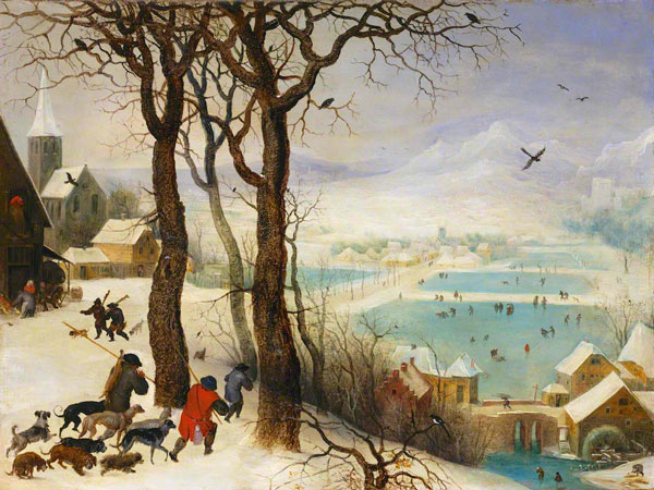 Der Umgang mit der Natur beschäftigt den Menschen schon seit Jahrhunderten, wie das Gemälde „Jäger im Schnee“ von Pieter Brueghel dem Jüngeren zeigt. Foto: Veranstalter