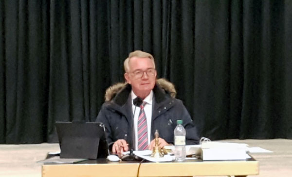 Klaus Puschaddel ist seit November 2020 Stadtpräsident. Im Juni scheidet er aus der Bürgerschaft aus. Foto, O-Ton: Harald Denckmann