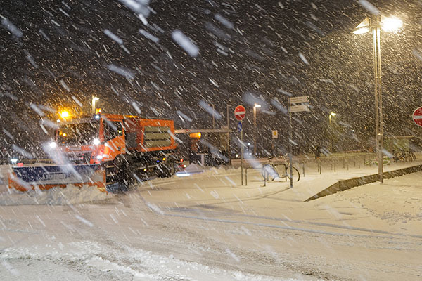 Aus Lübeck wurden Schneehöhen von fünf bis zehn Zentimeter gemeldet. Fotos: Karl Erhard Vögele