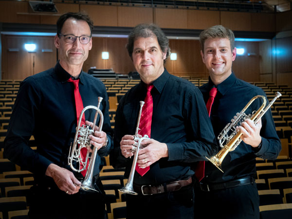 Die „Crazy trumpets“ gestalteten das 5. Kammerkonzert des Theaters Lübeck.