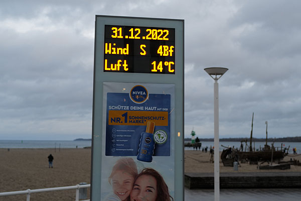 In Travemünde wurden am Nachmittag 14 Grad erreicht. Fotos: Karl Erhard Vögele