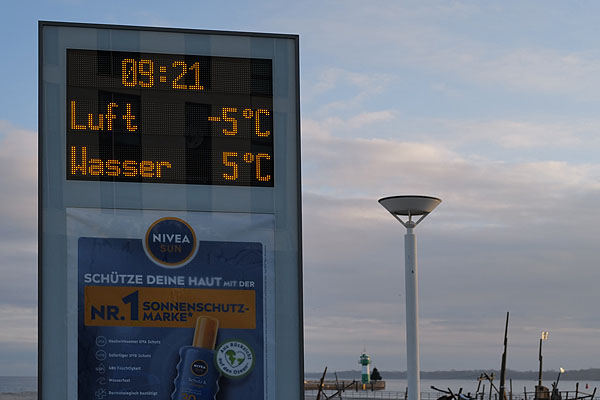 In Lübeck wurden am Sonntagmorgen Tiefsttemperaturen von minus 8,7 Grad gemessen. Fotos: Karl Erhard Vögele
