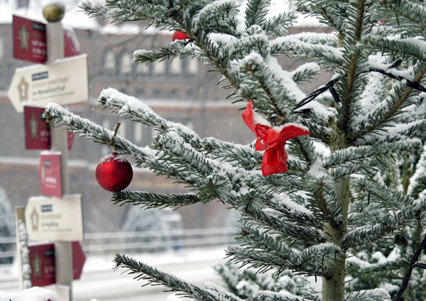 Wer weiße Weihnachten möchte, muss etwas weiter nördlich feiern. Foto: VG, Grafik: Harald Denckmann