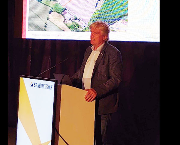 Dirk Gerdes, Geschäftsführer der Wirtschaftsförderung Lübeck, stellte unter anderem den Sachstand beim neuen Gewerbegebiet Semiramis vor. Foto: Wirtschaftsförderung HL