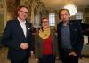 Bürgermeister Jan Lindenau, Melanie Meyer, Geschäftsführerin der DGB Region SH-Südost, und Rüdiger Schmidt, Leiter des KDA in Lübeck, hatten zum Arbeitnehmerempfang eingeladen. Fotos: JW